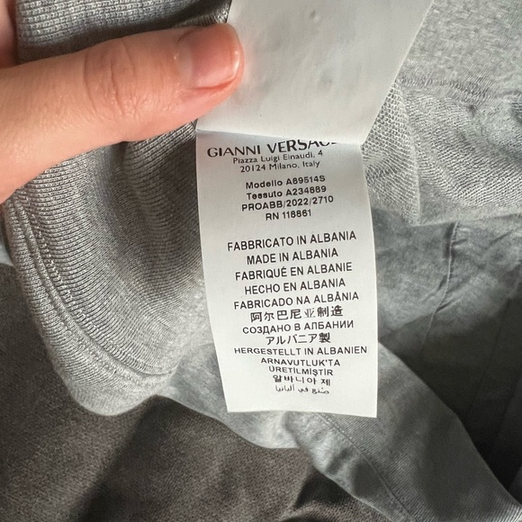 Versace Graphic Print V-Neck Hoodie - Picture 5 of 7